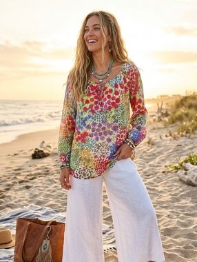 Marimekko Kukkameri Cotton Tunic Size L